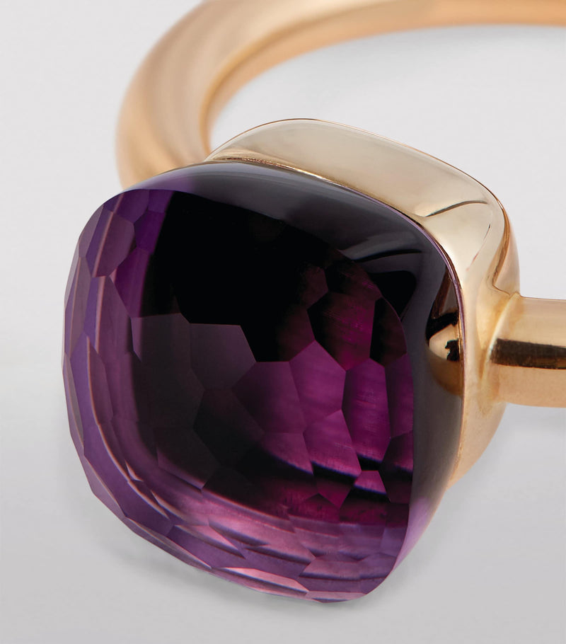 Pomellato Nudo Classic amethyst ring rose white gold - British product