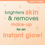 Simple Protect N Glow biodegradable face wipes instant glow pack of 20 (British brand)