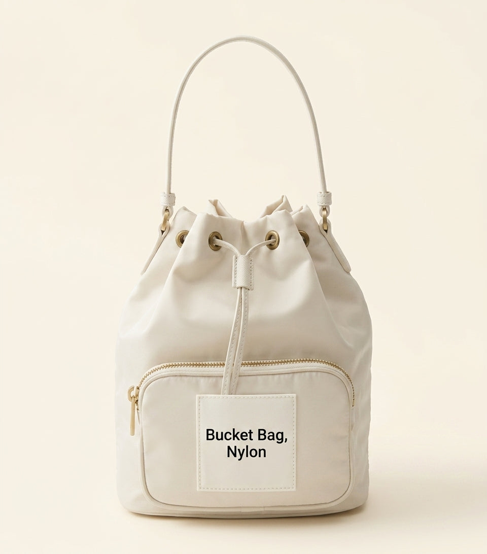 حقيبة دلو Prada Re-Nylon Duet مقاس 22.5 سم - منتج بريطاني
