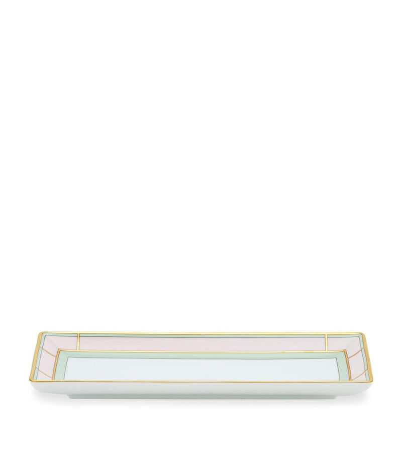 GINORI 1735 Porcelain Colonna Diva Rectangular Change Tray 28cm, UK version