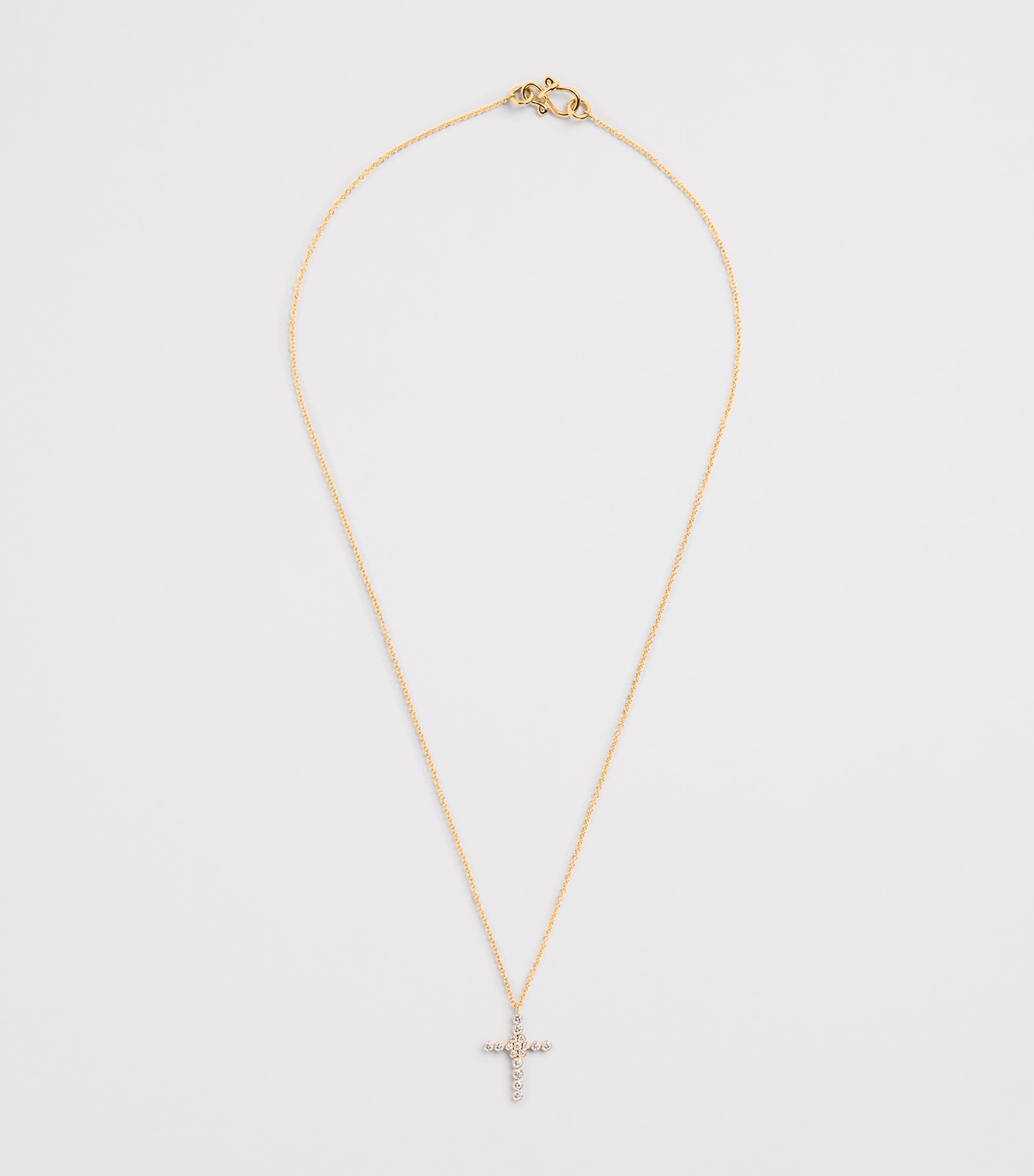 Sophie Bille Brahe yellow gold and diamond Fleur de Belle pendant necklace (British brand)