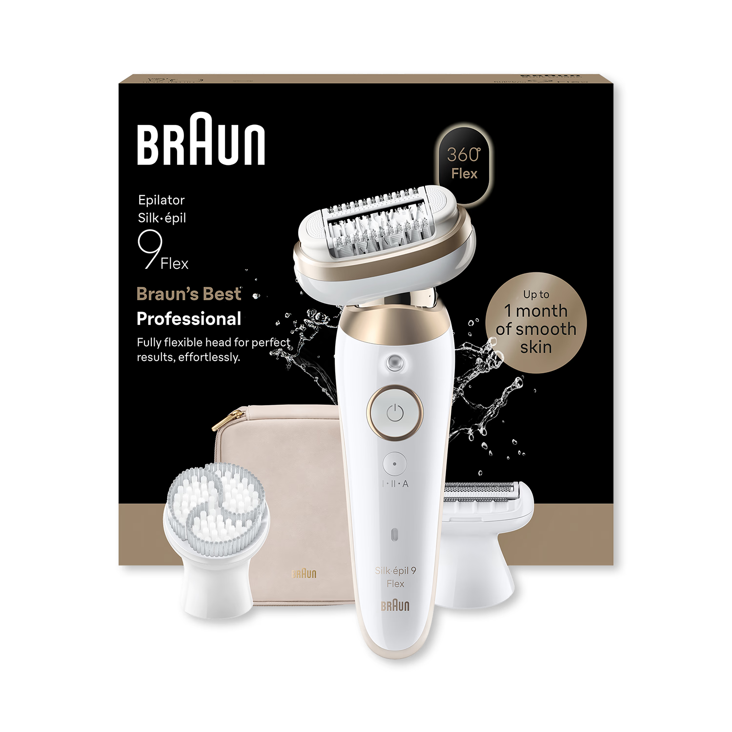 Braun Silk·épil 9 Flex gold epilator - British product