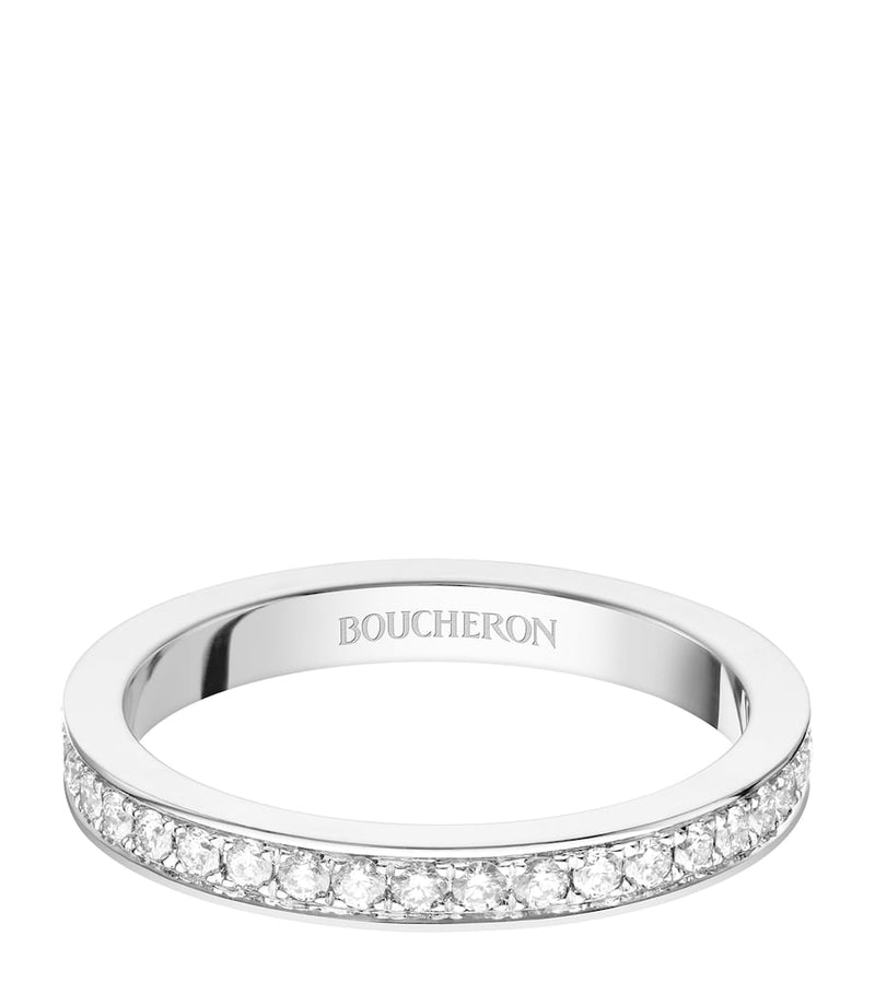 Boucheron platinum diamond wedding band, imported from the UK