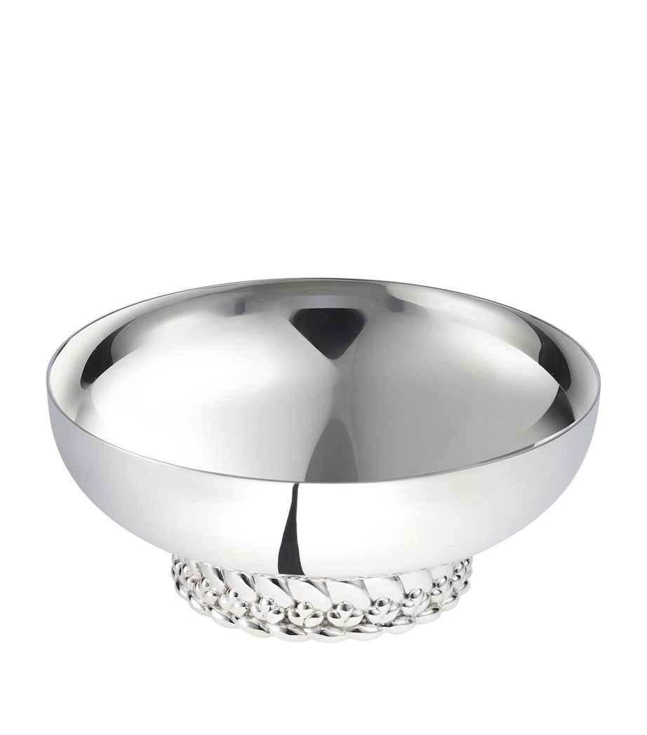 Christofle silver-plated Babylone bowl 17cm - British product