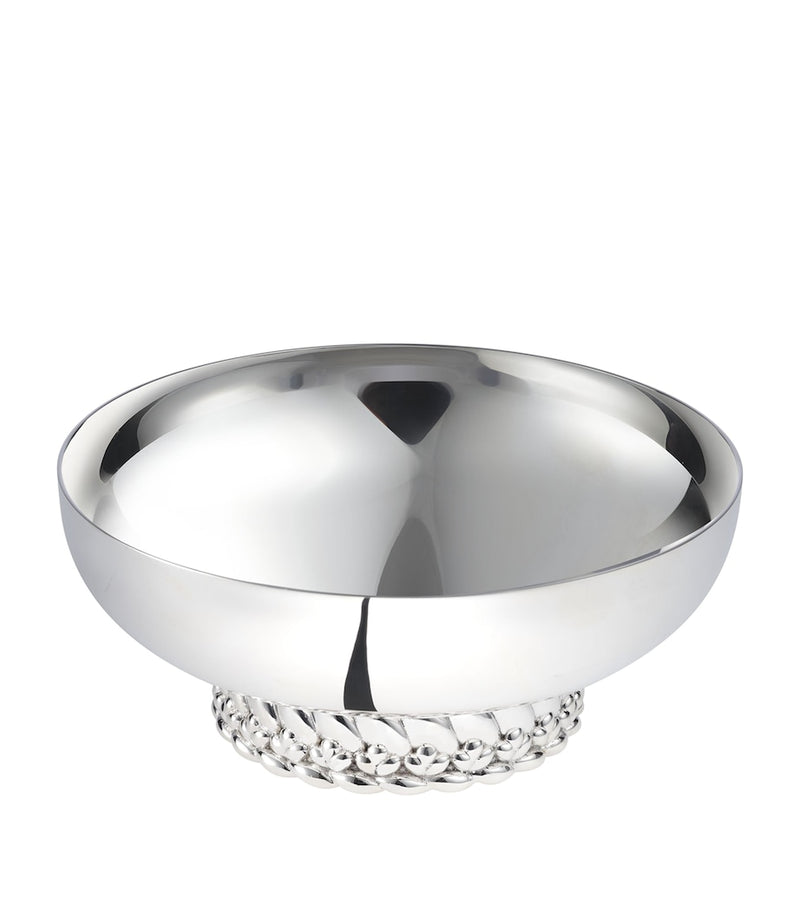 Christofle silver-plated Babylone bowl 17cm - British product