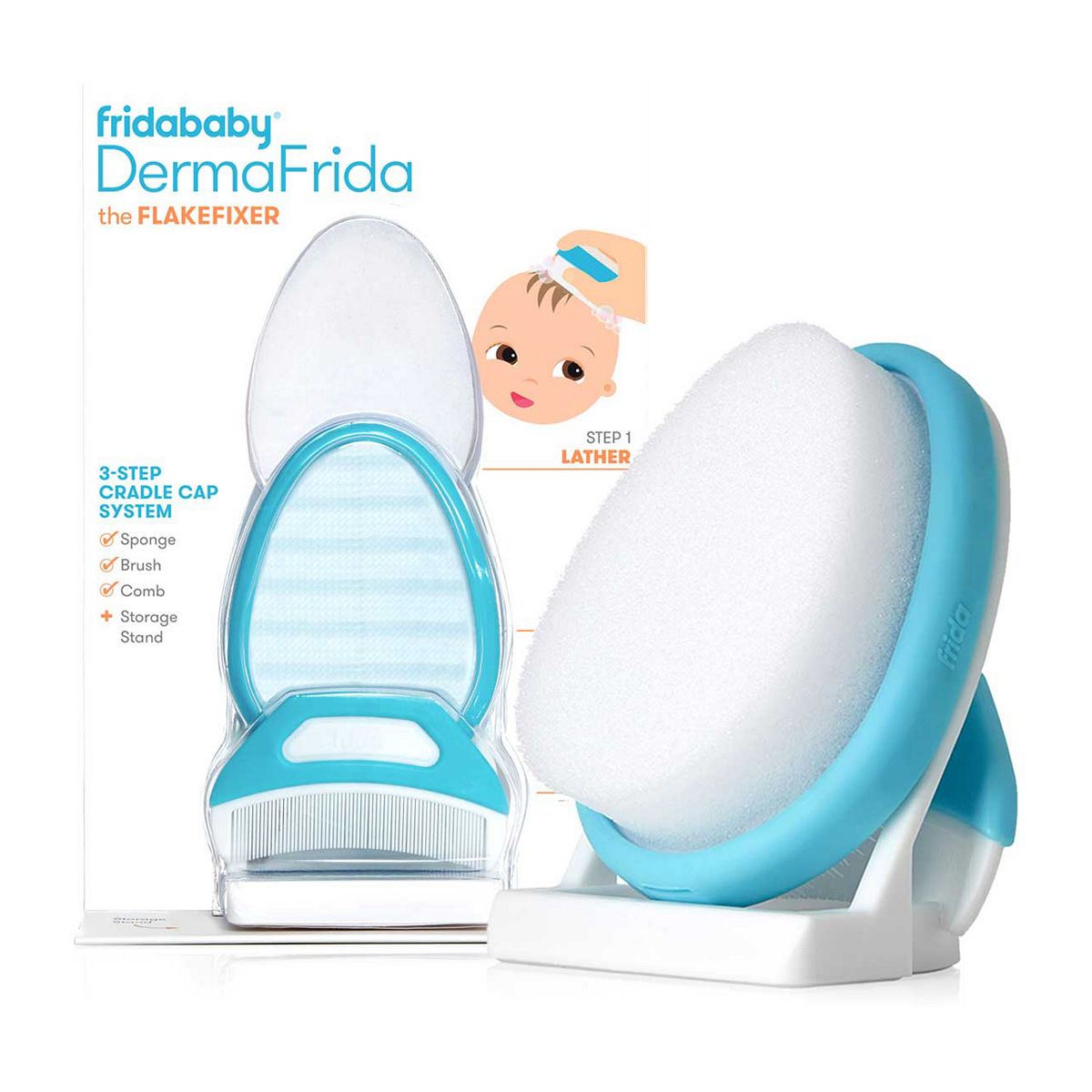 DermaFrida the FlakeFixer the 3-Step Cradle Cap System by Fridababy GOODS Boots   