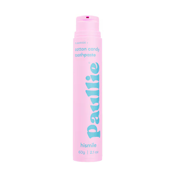Pasta de dientes Hismile algodón de azúcar, tubo rosa, versión del Reino Unido