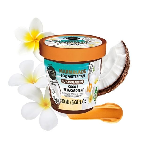 Organic Shop Faster Tan body marmalade 180ml (British brand)