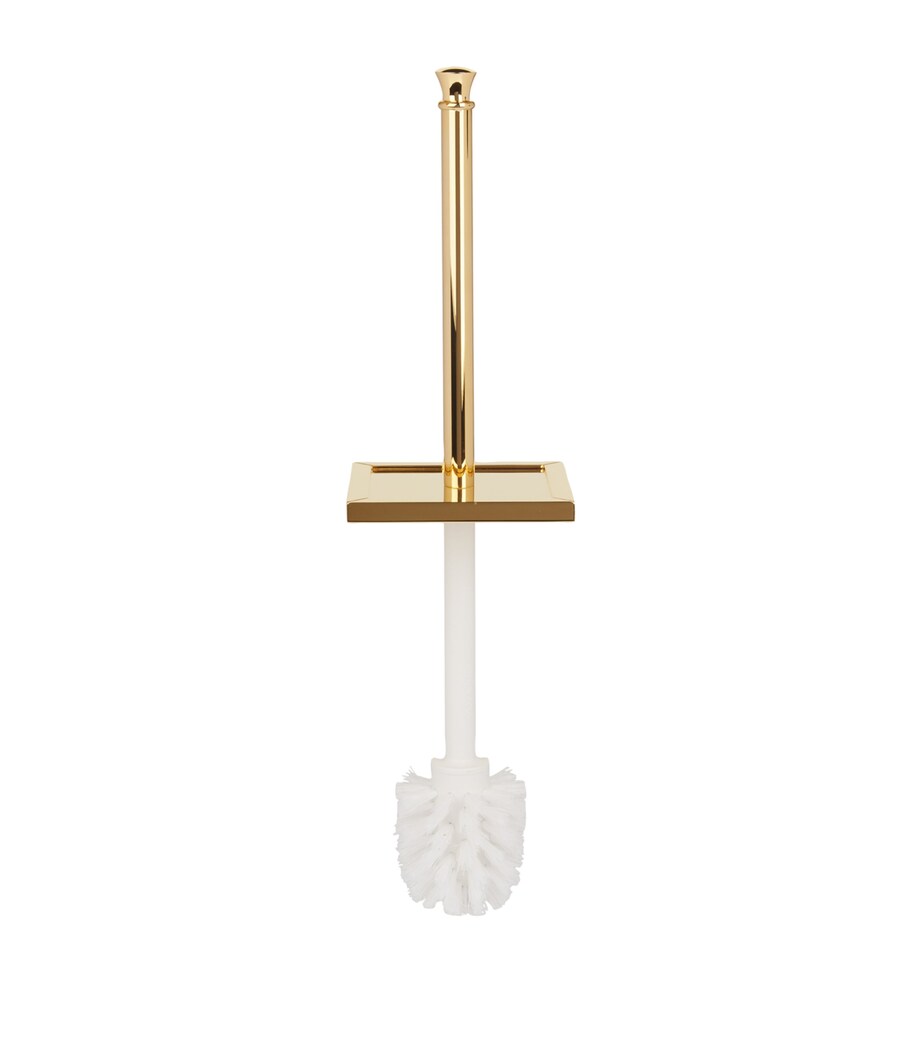 ZODIAC marble toilet brush with gold-tone hardware (British brand)