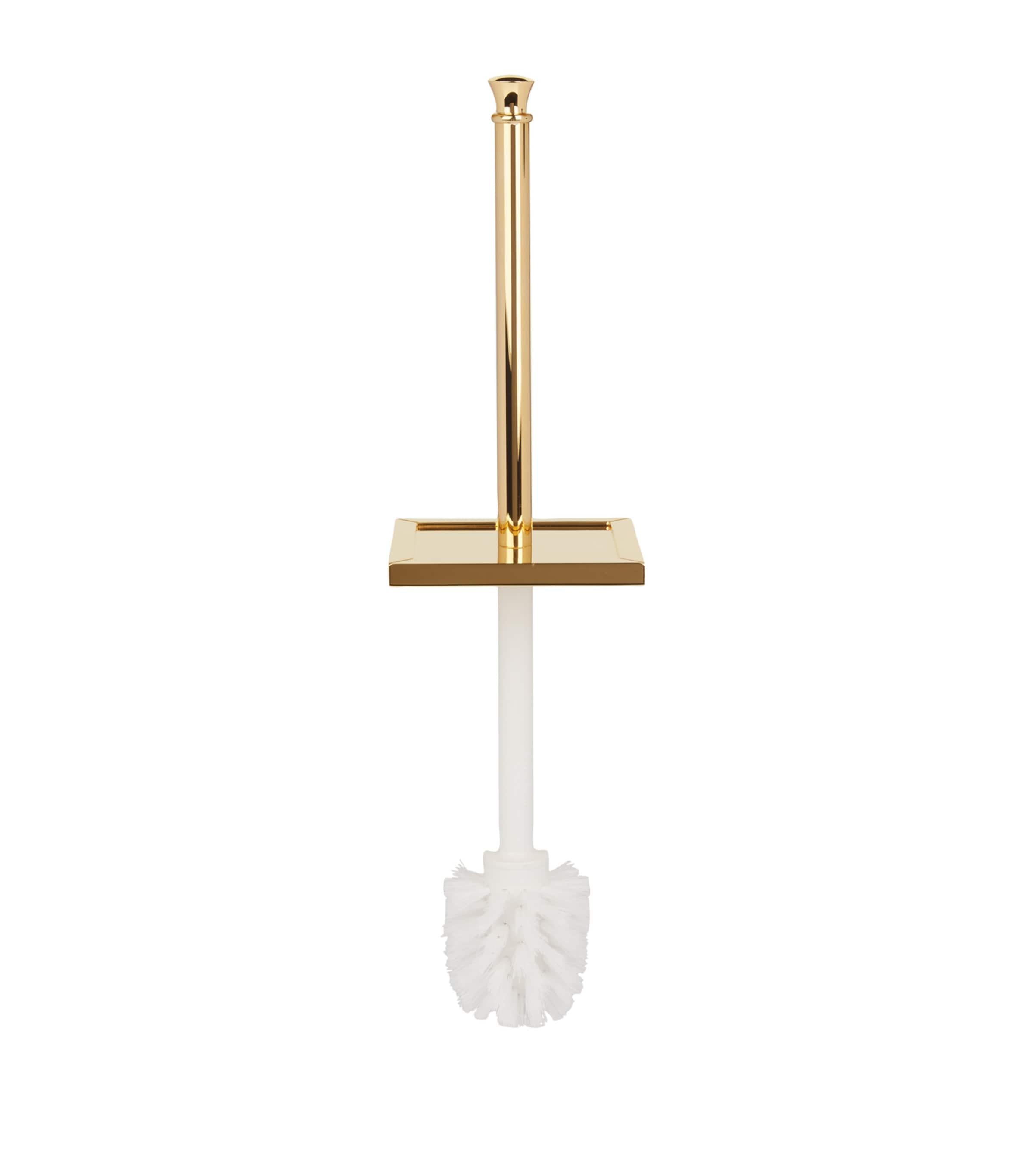 ZODIAC marble toilet brush with gold-tone hardware (British brand)