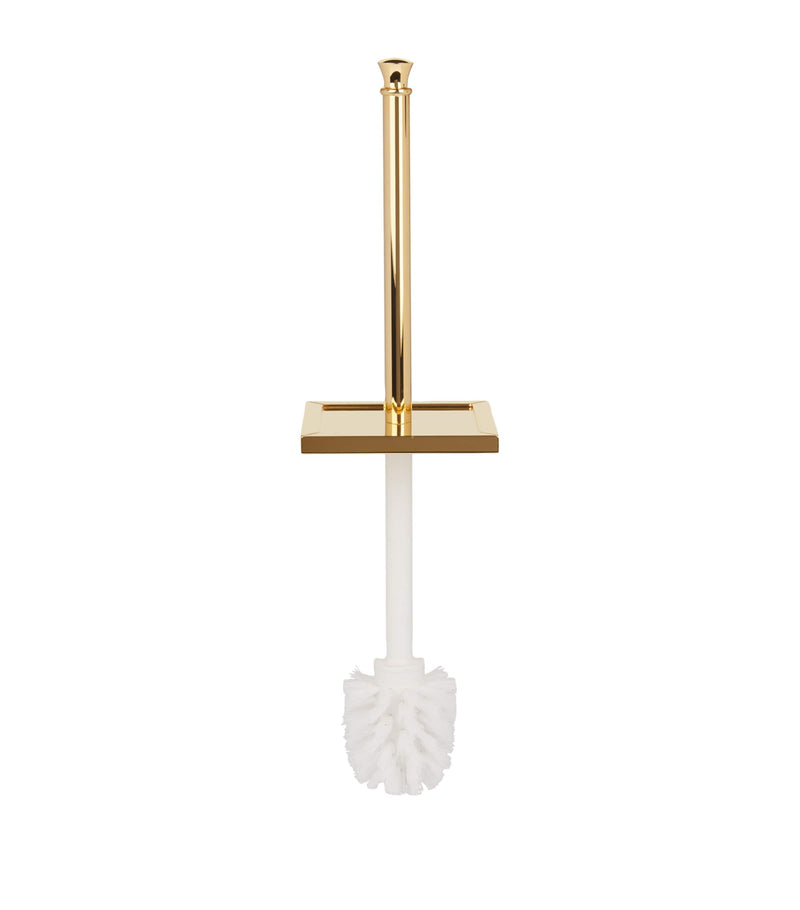 ZODIAC marble toilet brush with gold-tone hardware (British brand)