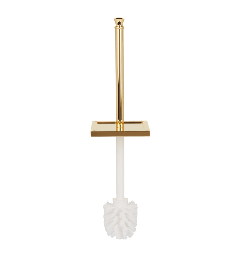 ZODIAC marble toilet brush with gold-tone hardware (British brand)
