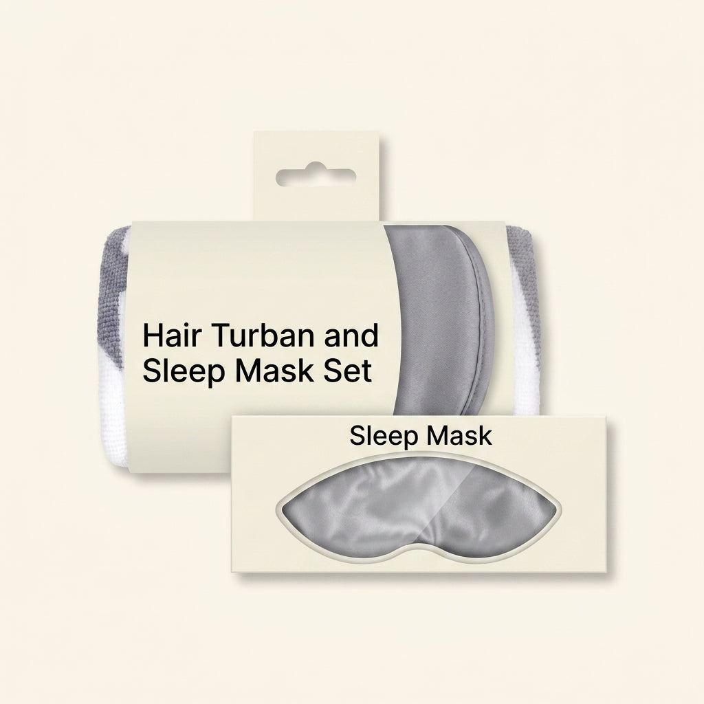 Soap & Glory beauty set with eye mask and hair turban, UK version