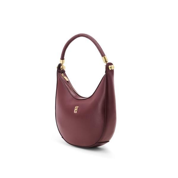 Tipperary burgundy half moon braided shoulder bag (British brand)