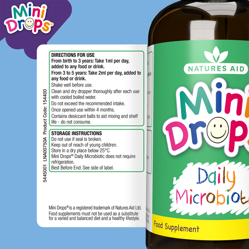Natures Aid probiotic drops Daily Microbiotic 50ml - British product
