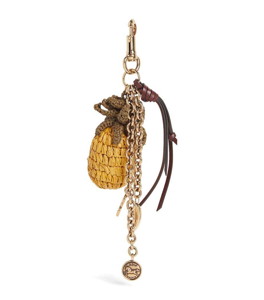 Chloé raffia pineapple bag charm - British product
