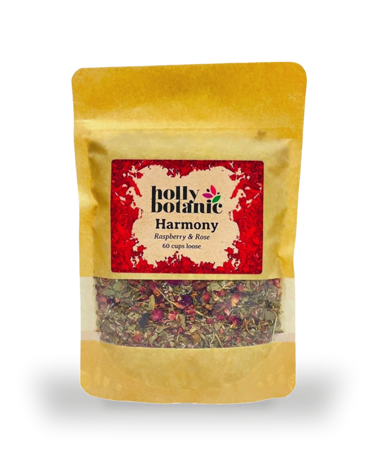 Holly Botanic Harmony Tisane Raspberry & Rose 60 Cup Loose, UK version