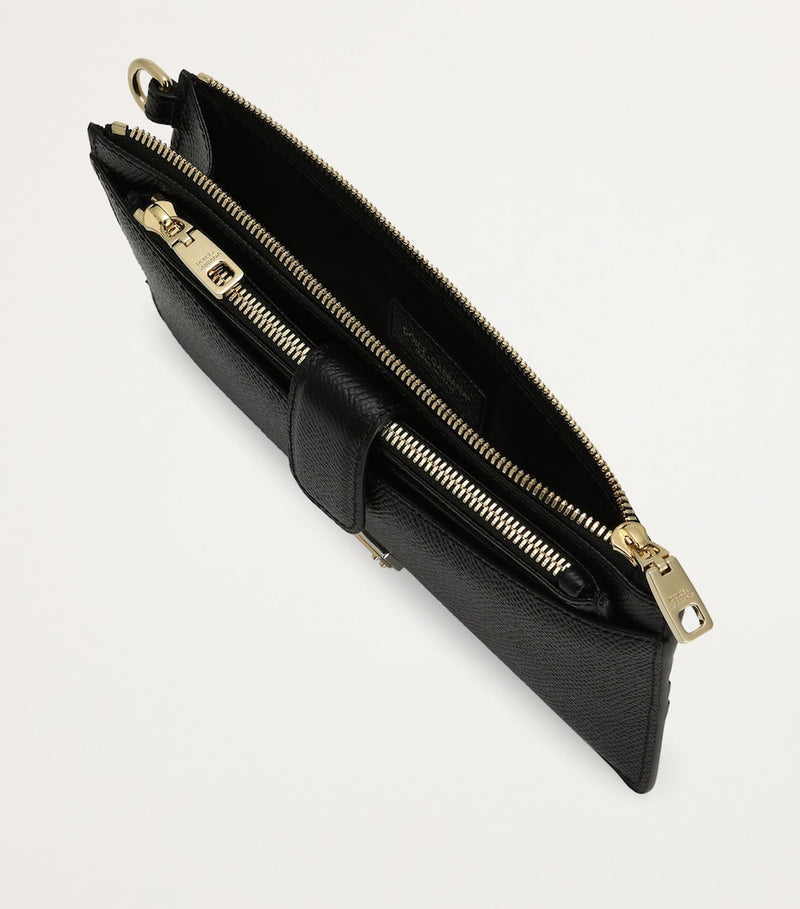 Dolce&Gabbana grained leather card holder logo plaque, UK version
