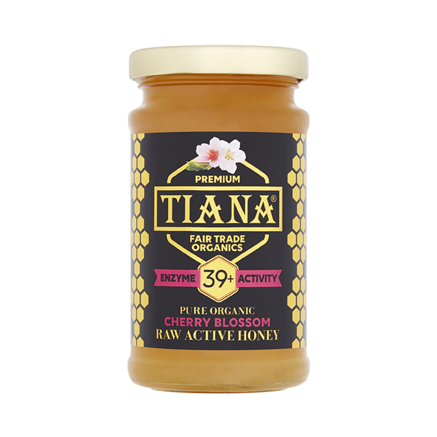 Tiana organic cherry blossom honey 250g, imported from the UK