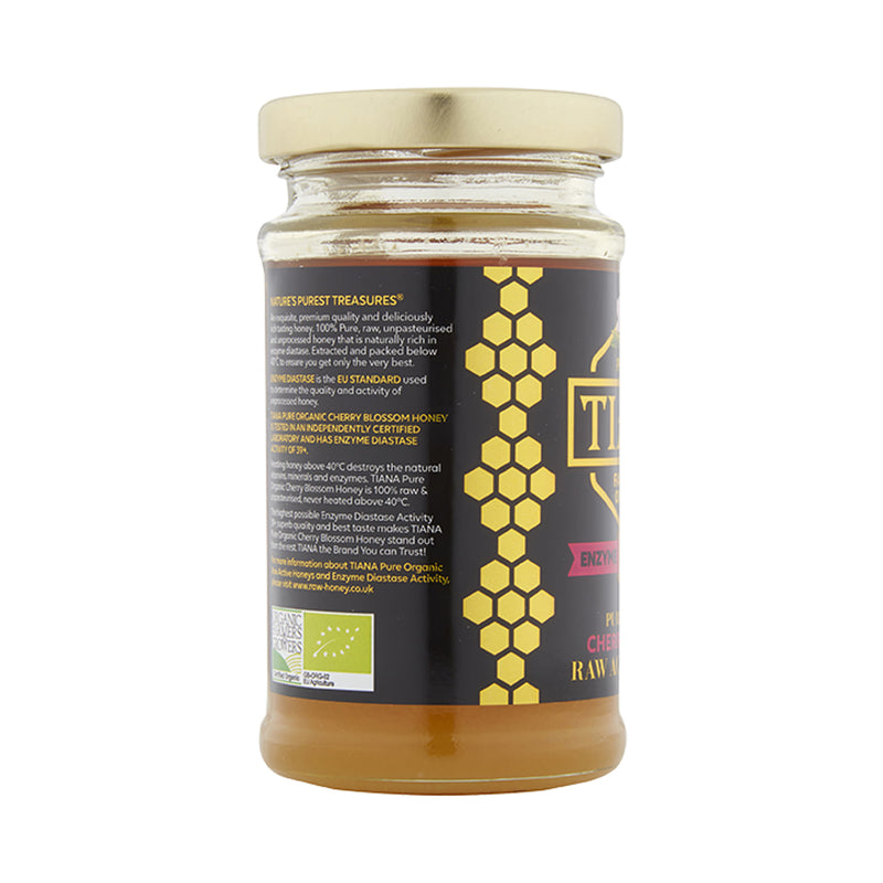 Tiana organic cherry blossom honey 250g, imported from the UK