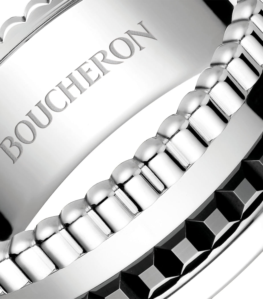 Boucheron small white gold Quatre black ring - British product