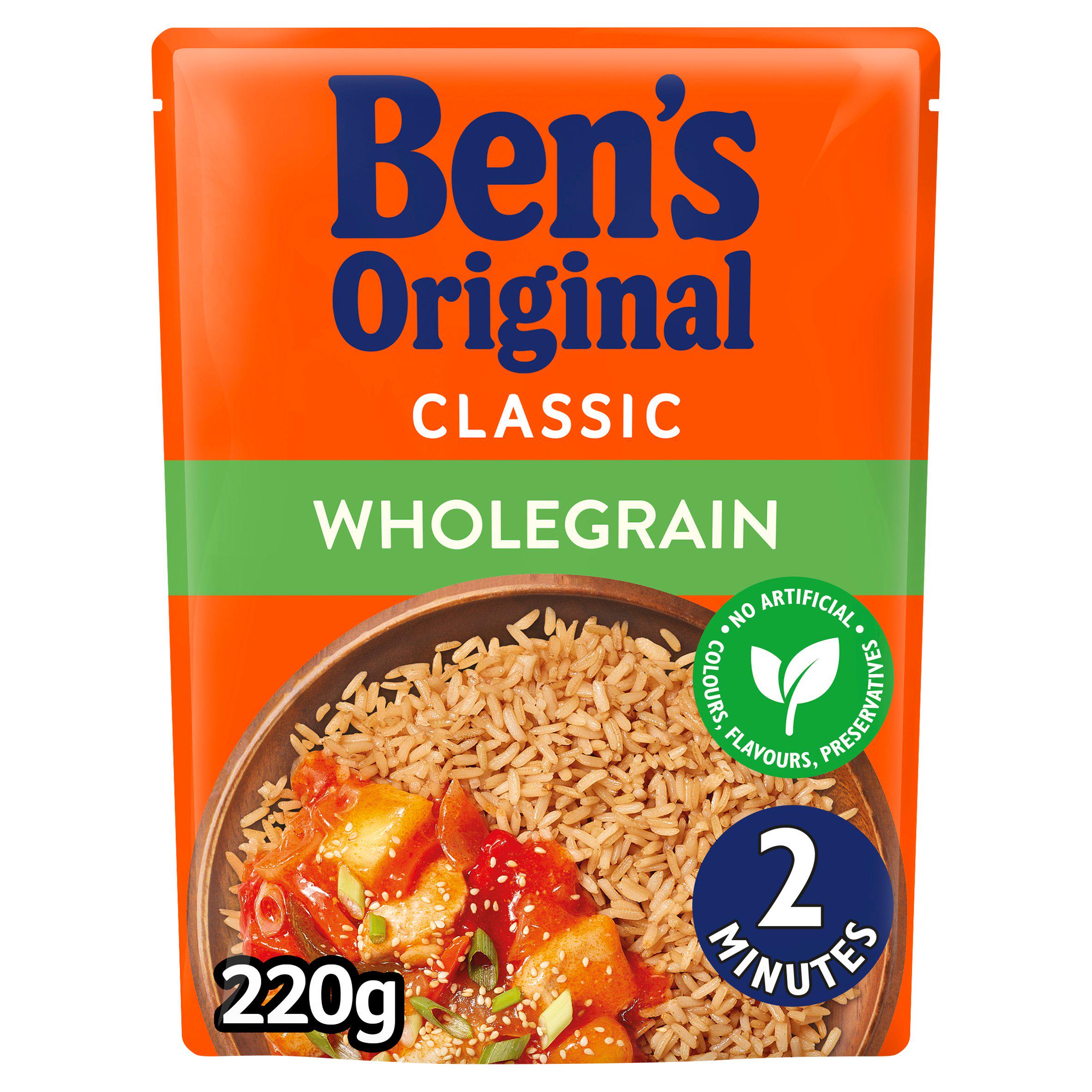 Ben's Original Classic Wholegrain Microwave Rice 220g GOODS Sainsburys   