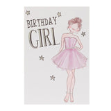 George Home Girl in Dress Birthday Card General Household ASDA   