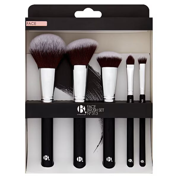 B. 5 piece makeup brush set for powder application - British product