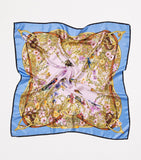 Aspinal of London silk scarf Edwardian garden 140x140cm, imported from the UK