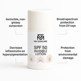 MG SPF 50 Invisible sunscreen lotion 50 ml (British brand)