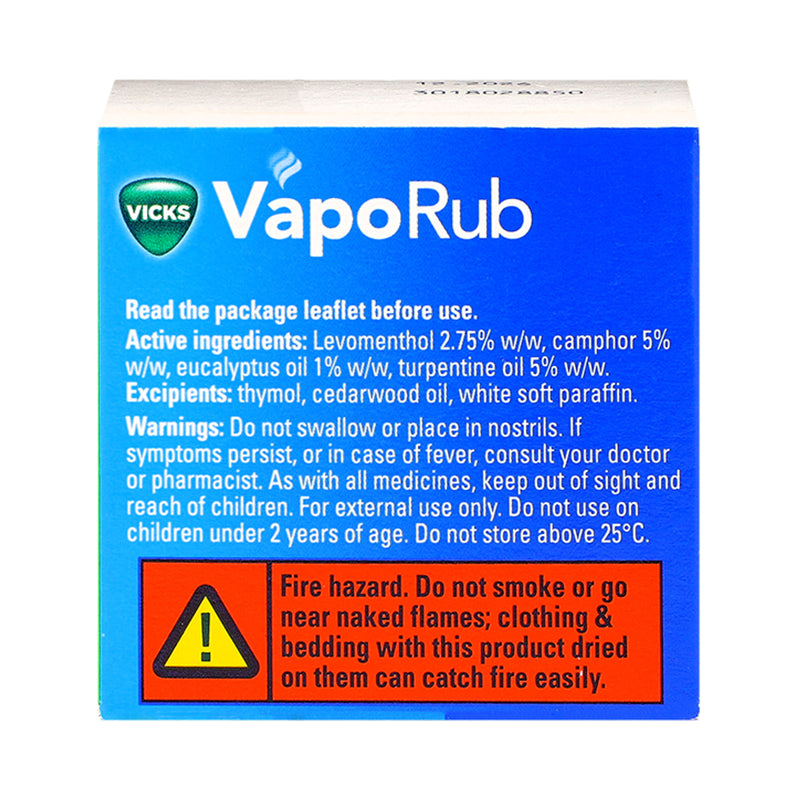 Vicks Vaporub 50g chest and throat rub - British product