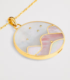 L'Atelier Nawbar Sacred Valley yellow gold and diamond pendant necklace, UK version