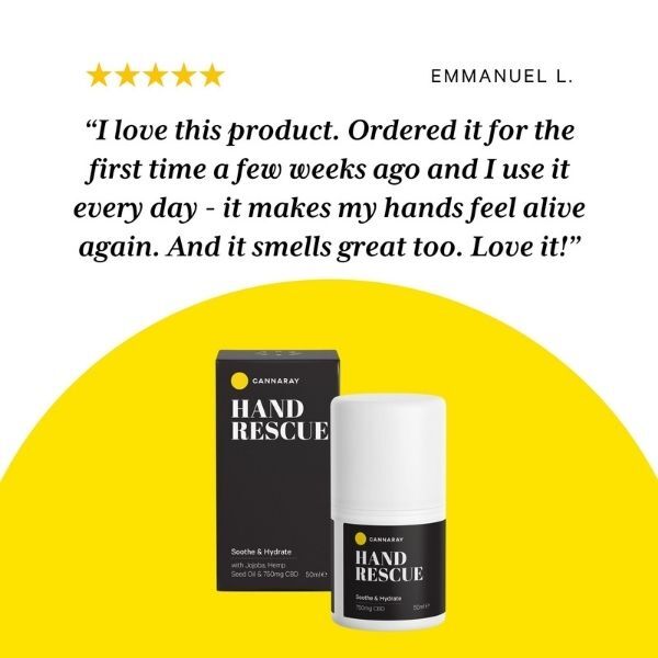 Cannaray Hand Rescue hand cream 750mg CBD 50ml - British product