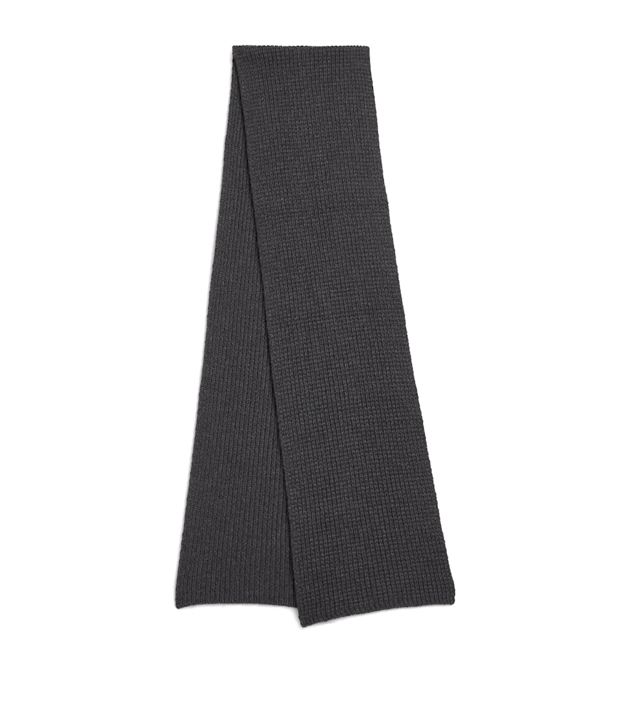 Sunspel wool-cashmere waffle scarf 180cm, UK version