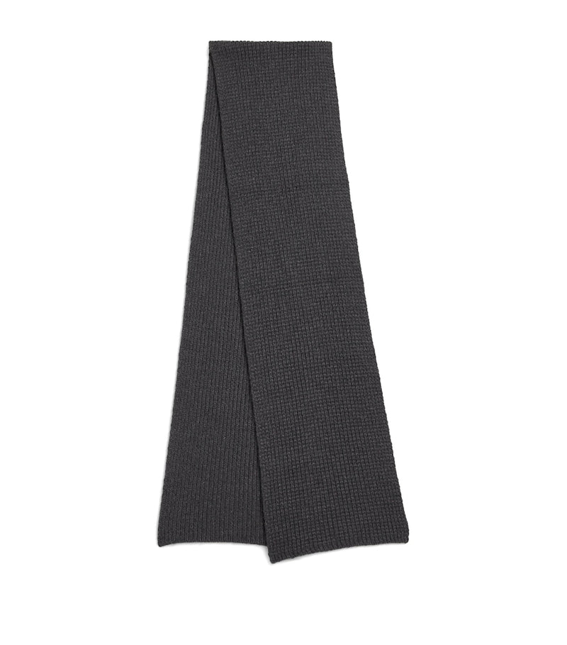 Sunspel wool-cashmere waffle scarf 180cm, UK version