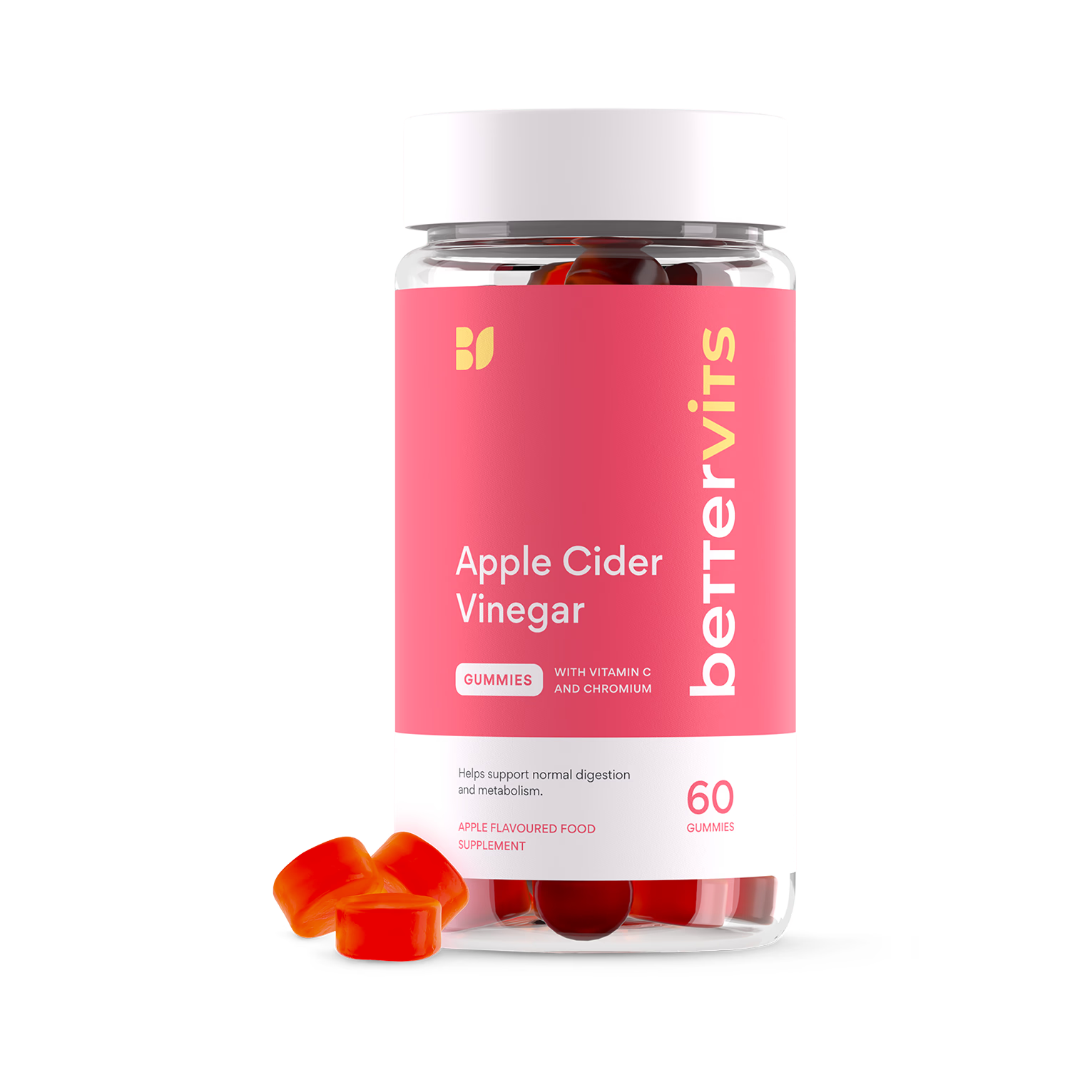 Bettervits apple cider vinegar gummies 60 count (British brand)