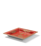 Ginori porcelain change tray with hand-painted gold florals, UK version