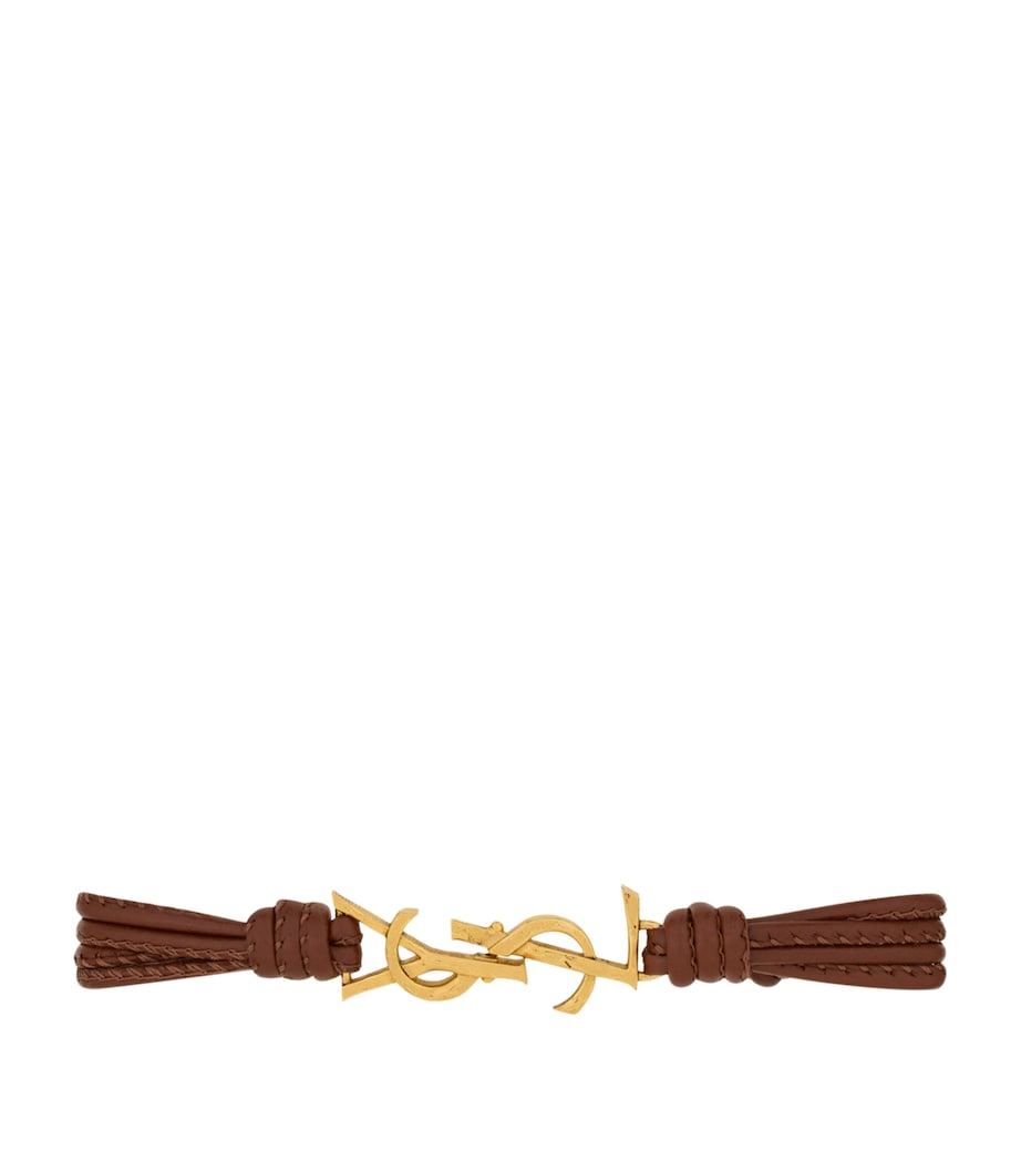 Saint Laurent Cassandre leather bracelet, UK version