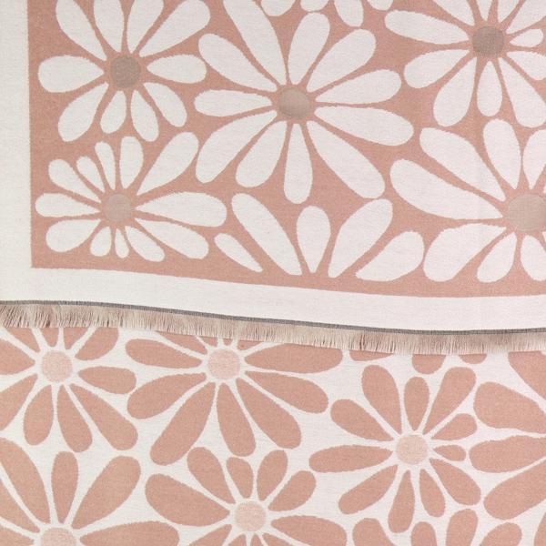 POM camel flower print scarf 69x184cm - British product