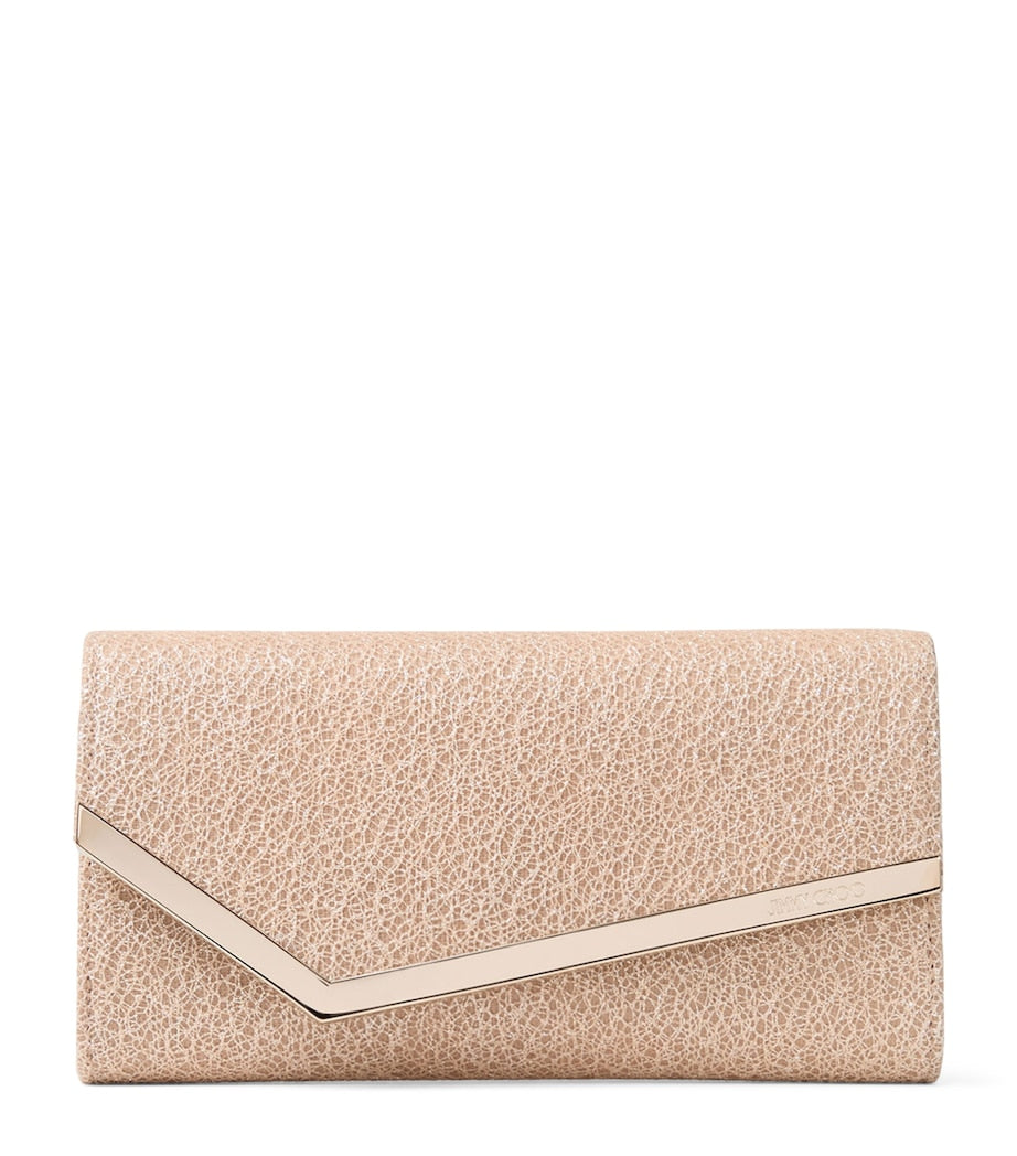 Jimmy Choo Emmie metallic clutch bag, imported from the UK
