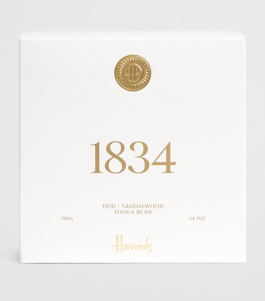 Harrods 1834 scented candle 700g, UK version