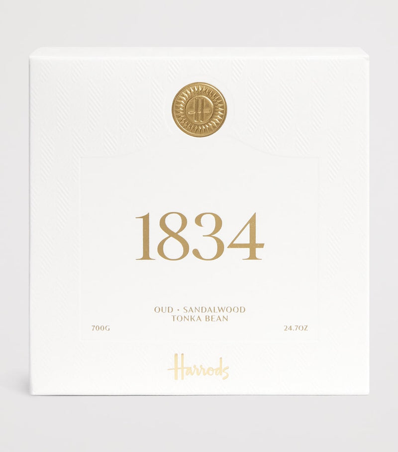 Harrods 1834 scented candle 700g, UK version