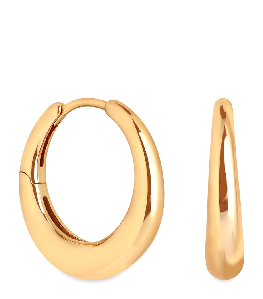 Astrid & Miyu gold-plated dome hoop earrings medium, UK version