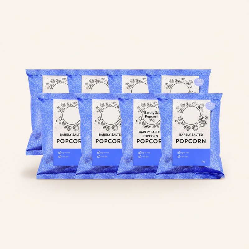 Holland & Barrett Barely Salted Popcorn 8 x 15g packs, UK version