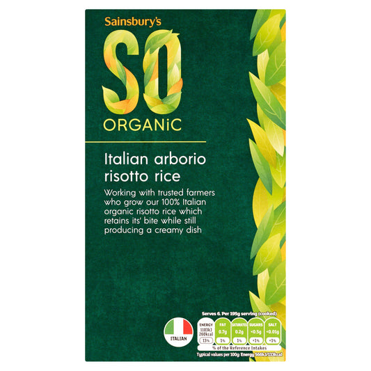 Sainsbury's Arborio Risotto Rice, SO Organic 500g GOODS Sainsburys   