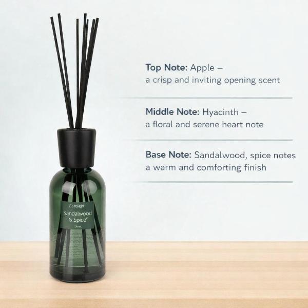 Candlelight reed diffuser Sandalwood & Spice 1000ml, imported from the UK