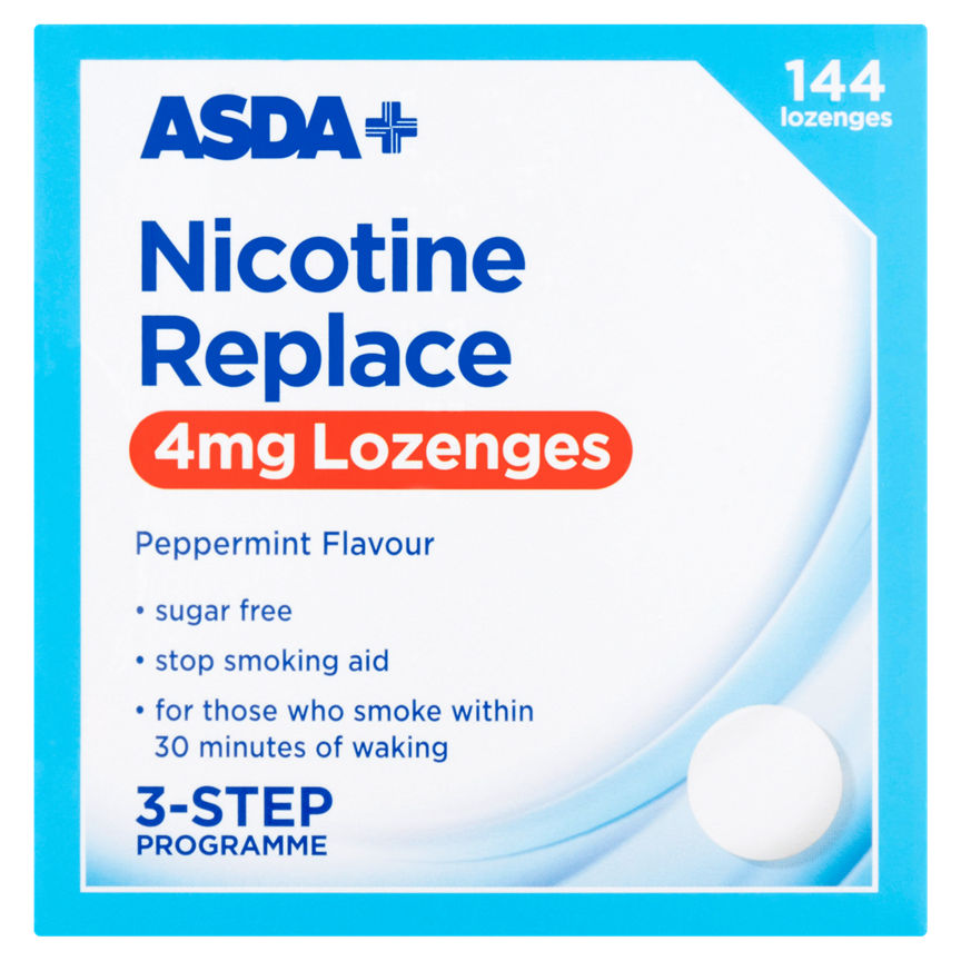 ASDA Nicotine Replace 4mg Lozenges Peppermint Flavour GOODS ASDA   