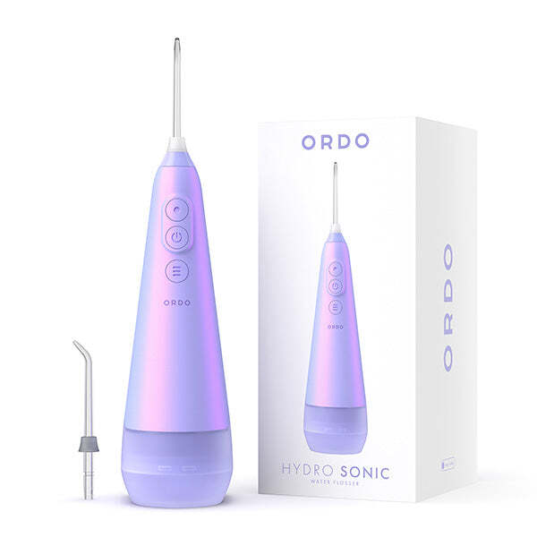 Ordo Hydro Sonic water flosser in Pearl Violet, UK version