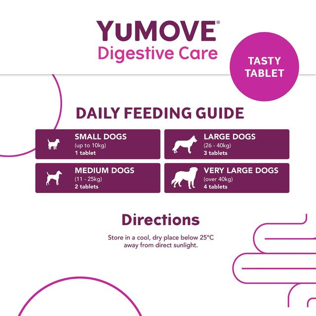 YuMOVE Dog Digestive Health Probiotics Supplement   120 per pack GOODS M&S   