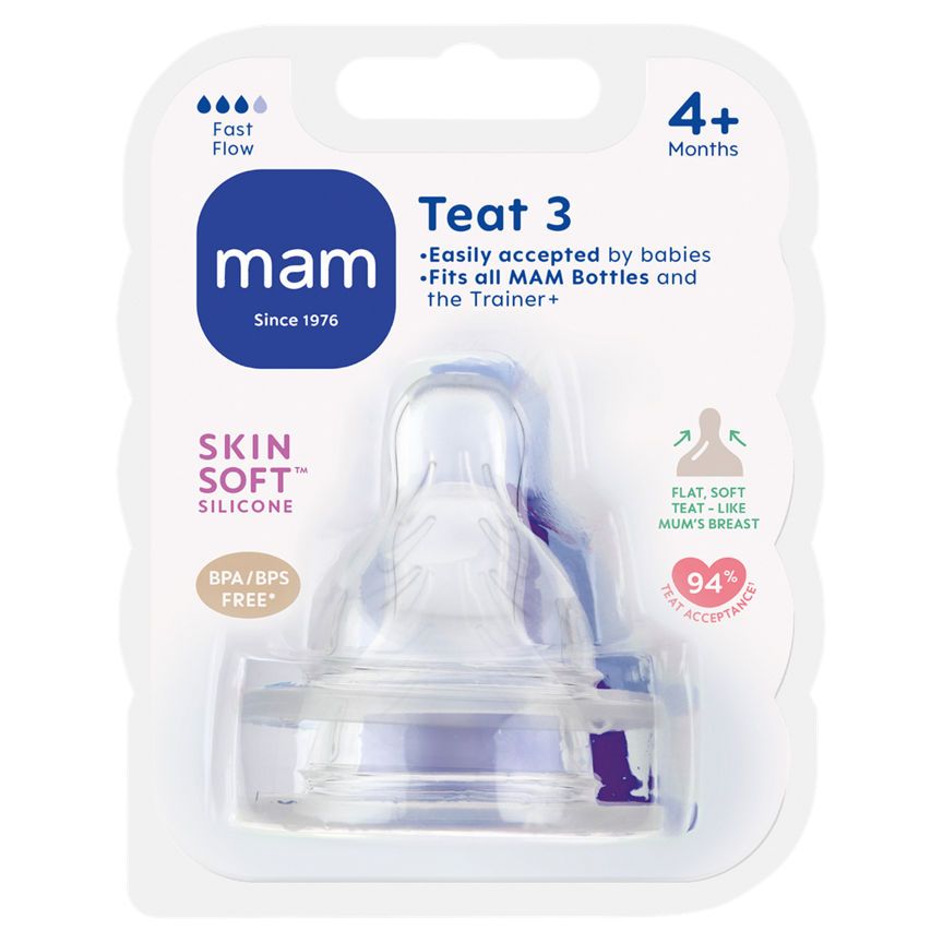 MAM Fast Flow Teat (Flow Rate 3) - 2 Pack